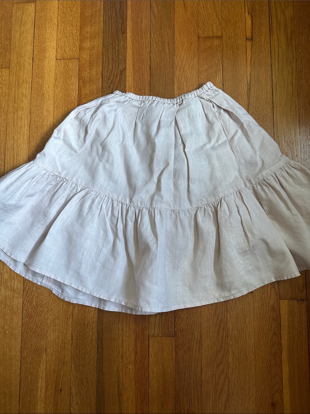 Bonpoint Light Cream Linen Skirt